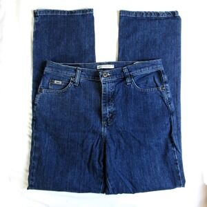 Lee Jeans Relaxed Straight Leg Blue High Waist Women's Size 10 Long